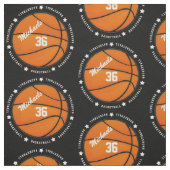 Persoonlijk Basketball Number Name Stof (Swatch)