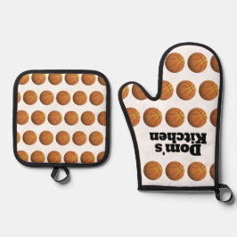 Persoonlijk Basketball Ovenwant & Pannenlap Set