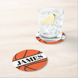Persoonlijk Basketball Paper-Onderzetter Ronde Kartonnen Onderzetter