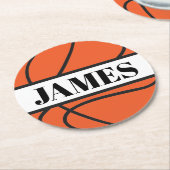 Persoonlijk Basketball Paper-Onderzetter Ronde Kartonnen Onderzetter (Gebogen)