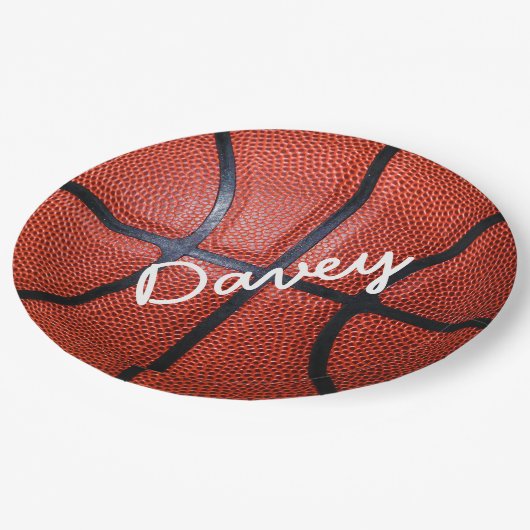 Persoonlijk Basketball Papieren Bordje (Gekanteld)