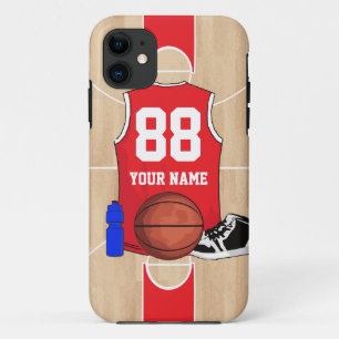 Persoonlijk Basketball-shirt voor de rechtbank iPhone 11 Hoesje