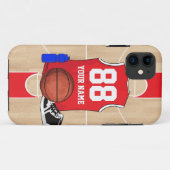 Persoonlijk Basketball-shirt voor de rechtbank Case-Mate iPhone Case (Achterkant (horizontaal))