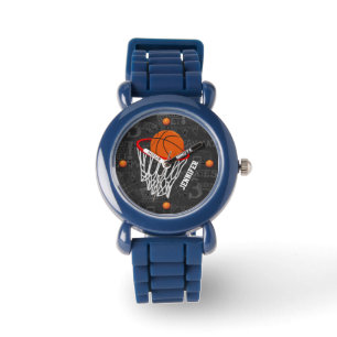 Persoonlijk Basketball Stainless Steel Black Horloge