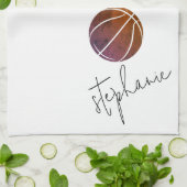 Persoonlijk Basketball Theedoek (Gevouwen)