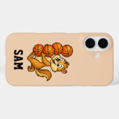 Persoonlijk basketbalontwerp met een eekhoorn Case-Mate iPhone case (Achterkant (horizontaal))