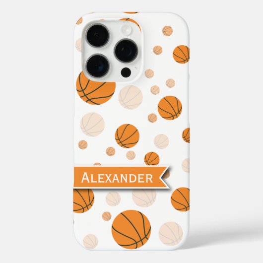 Persoonlijk Basketbalpatroon Case-Mate iPhone Case (Achterkant)