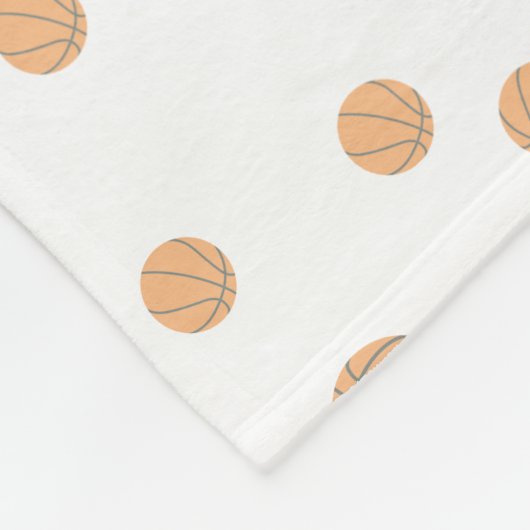 Persoonlijk Basketbalpatroon Fleece Deken (Hoek)