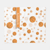 Persoonlijk Basketbalpatroon Fleece Deken (Voorkant (Horizontaal))