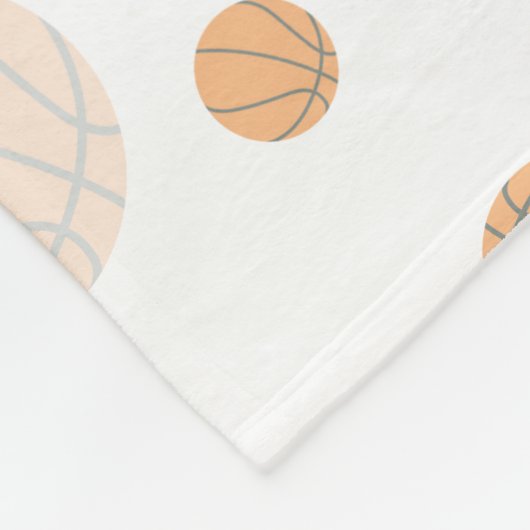 Persoonlijk Basketbalpatroon Fleece Deken (Hoek)