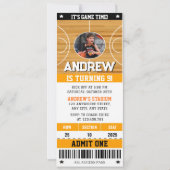 Persoonlijk basketbalticket met foto kaart (Voorkant)