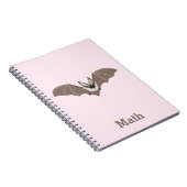 Persoonlijk Bat Pattern Notitieboek (Rechterzijde)