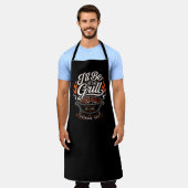 Persoonlijk BBQ Grill Master Schort Cadeau voor Pa (Gedragen)