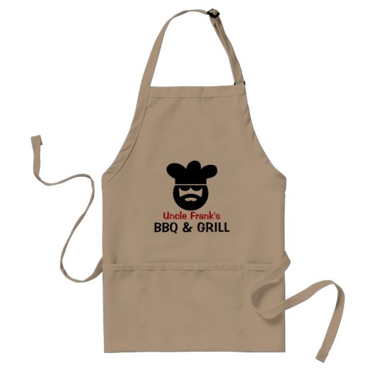 Persoonlijk BBQ-schort voor mannen Standaard Schort (Voorkant)