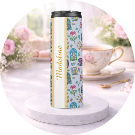Persoonlijk Beauty and the Beast-boek voor meisjes Thermosbeker