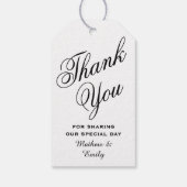 Persoonlijk bedank bruiloftsgeschenk cadeaulabel (Achterkant)