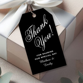 Persoonlijk bedank bruiloftsgeschenk cadeaulabel