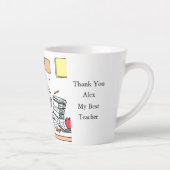 Persoonlijk Bedank Geschenk Beste Docent Koffie Latte Mok (Rechts)