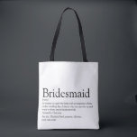 Persoonlijk bedankje voor bruidsmeisje tote bag<br><div class="desc">Personaliseer voor je bruidsmeisjes om een uniek aandenken te creëren. Een perfecte manier om haar te laten zien hoe geweldig ze elke dag is. Ontworpen door Thisisnotme</div>