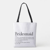 Persoonlijk bedankje voor bruidsmeisje tote bag (Achterkant)