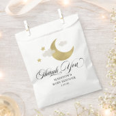 Persoonlijk bedankt Baby shower Moon & Stars Fa Bedankzakje (Geknipt)