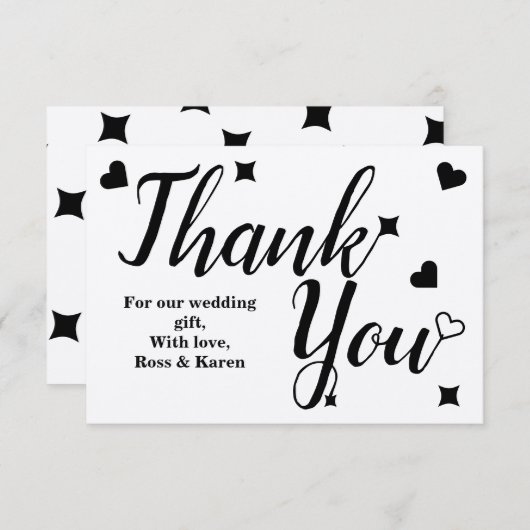 Persoonlijk bedankt Eenvoudige Rustic Typografie (Voorkant / Achterkant)