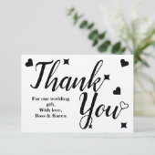 Persoonlijk bedankt Eenvoudige Rustic Typografie (Staand voorkant)