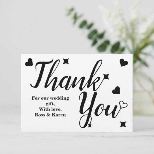 Persoonlijk bedankt Eenvoudige Rustic Typografie (Staand voorkant)