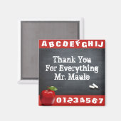 Persoonlijk bedankt leraar magneet (Voorkant / Achterkant)