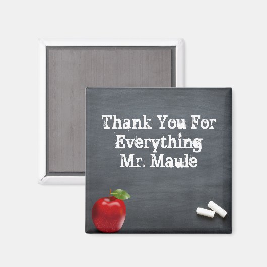 Persoonlijk bedankt leraar magneet (Voorkant / Achterkant)