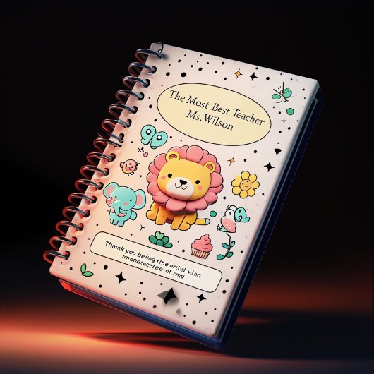 Persoonlijk bedankt leraar notitieboek