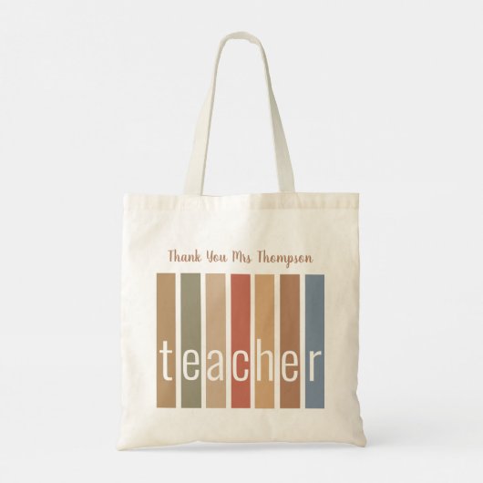 Persoonlijk bedankt leraar tote bag (Achterkant)