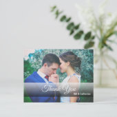 Persoonlijk bedankt met volledige foto briefkaart (Staand voorkant)