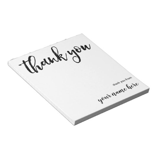 Persoonlijk bedankt Notitieblok (Schuin)