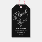 Persoonlijk bedankt voor je bruiloft cadeaulabel (Achterkant)