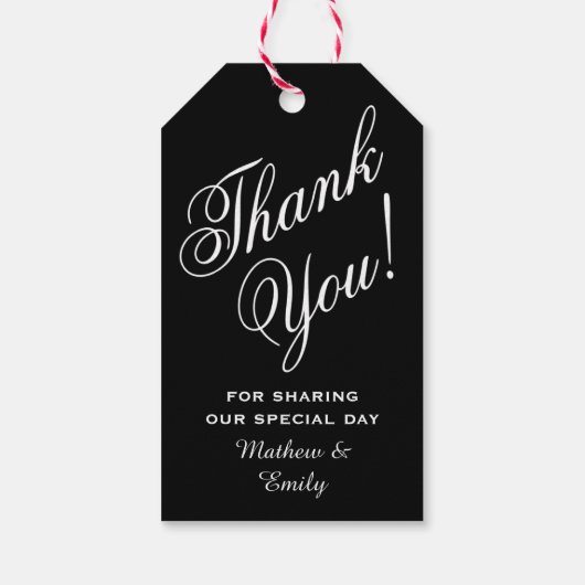 Persoonlijk bedankt voor je bruiloft cadeaulabel (Achterkant)