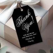 Persoonlijk bedankt voor je bruiloft cadeaulabel