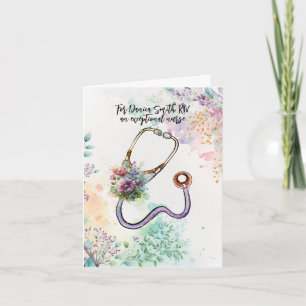 Persoonlijk bedankt Zuster Healthcare Floral Kaart