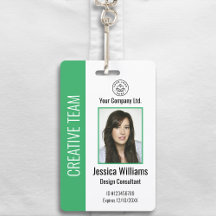 Persoonlijk bedrijfs-werknemers ID-badge groen