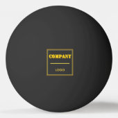 Persoonlijk Bedrijfs Zwart Modern Aangepast Zakeli Pingpongbal (Voorkant)