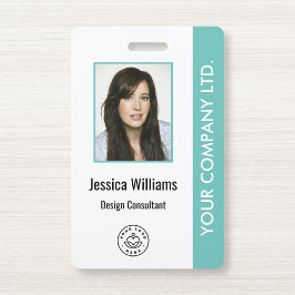 Persoonlijk bedrijfsidentificatiebadge in Teal Badge