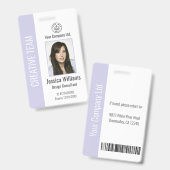 Persoonlijk Bedrijfsidentificatiebadge Lavendel Badge (Voor- en achterkant)