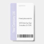 Persoonlijk Bedrijfsidentificatiebadge Lavendel Badge (Achterkant)