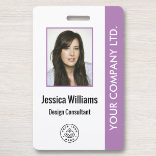 Persoonlijk bedrijfsidentificatiebadge paars badge