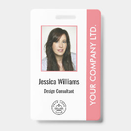 Persoonlijk bedrijfsidentificatiebadge roze badge