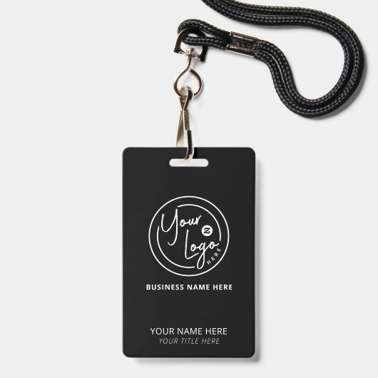 Persoonlijk Bedrijfslogo Badge (Voorzijde met lanyard)