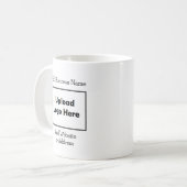 Persoonlijk bedrijfslogo en info koffiemok (Voorkant links)