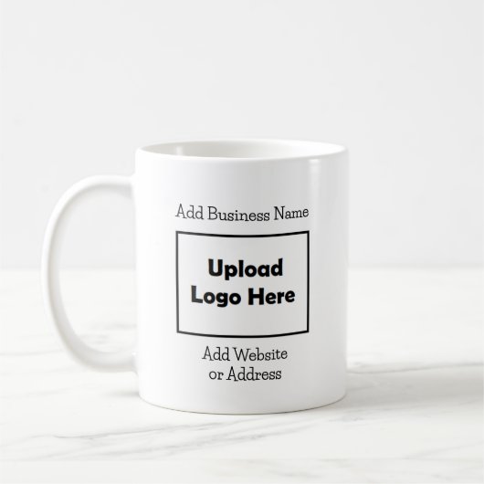 Persoonlijk bedrijfslogo en info koffiemok (Links)
