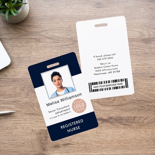Persoonlijk bedrijfslogo en personeelsfoto ID Badge