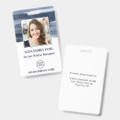Persoonlijk bedrijfslogo van werknemer Foto ID Badge (Voor- en achterkant)